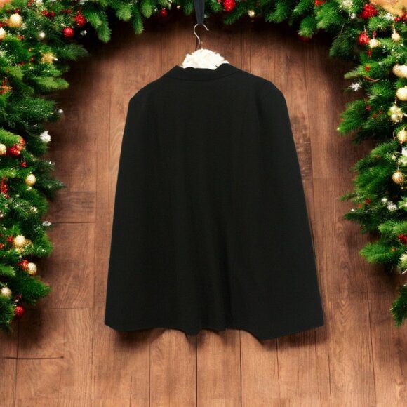 Eloquii Black Cape Blazer Jacket Size 16 🖤 Super Chic!! - Picture 4 of 7